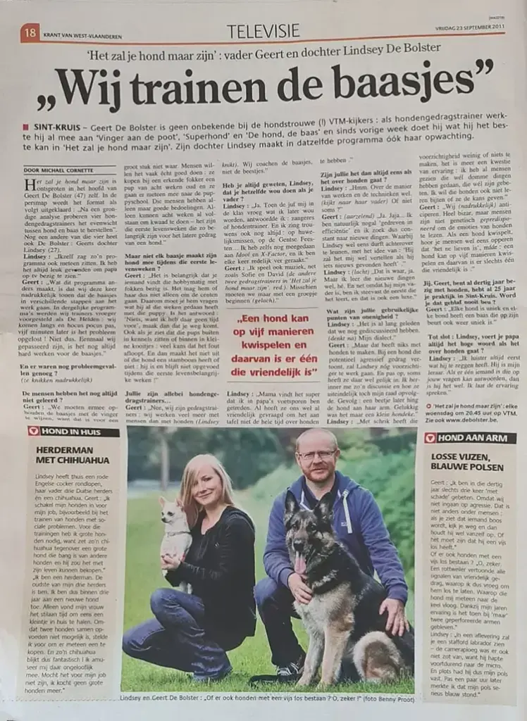 Wij trainen geen honden maar de baasjes